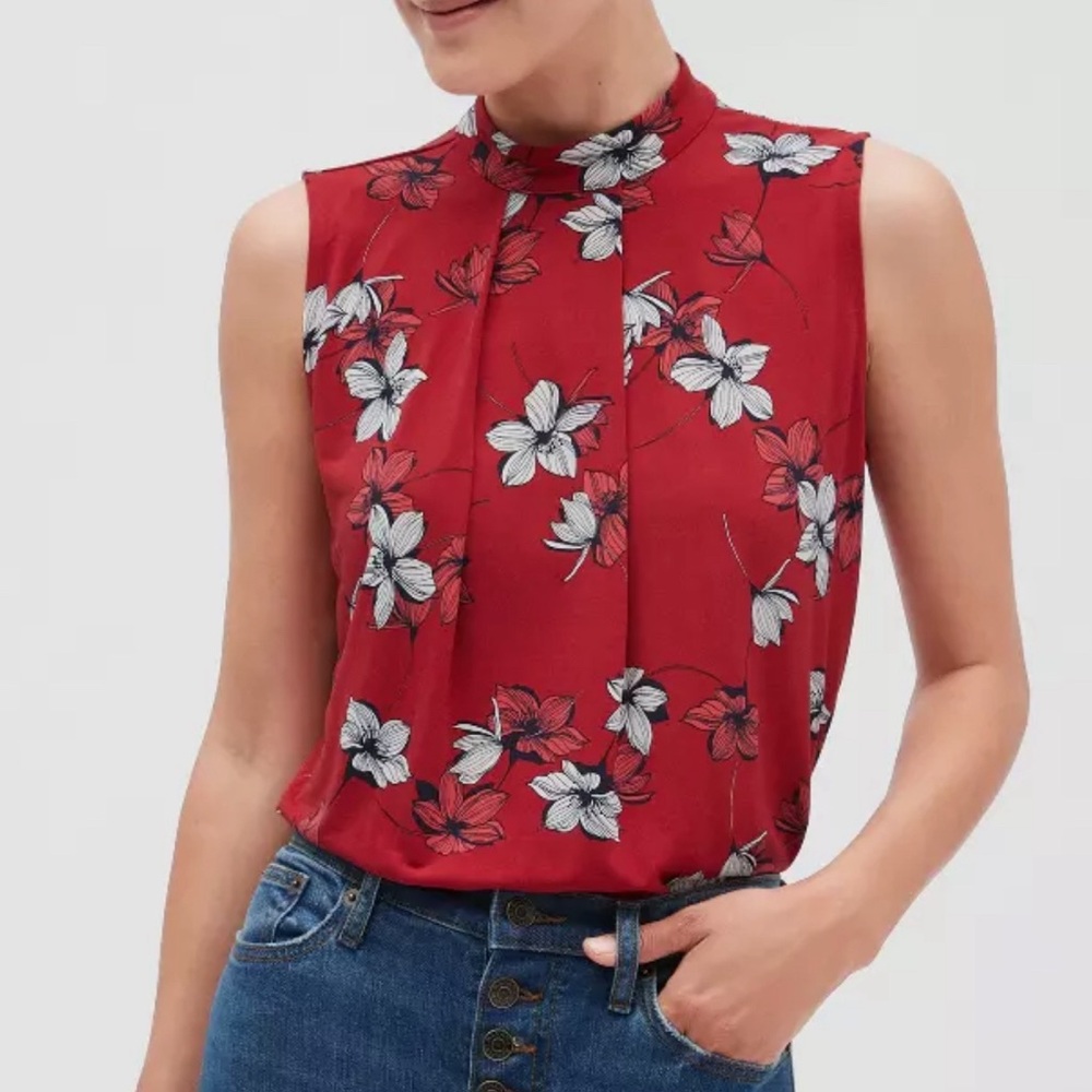 Banana Republic red floral tank